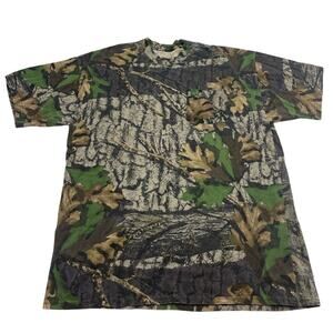 Vintage Camo Realtree Short Sleeve 90s Shirt With Pocket Fits like Large